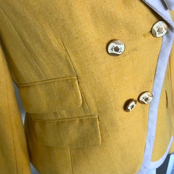 ANN TAYLOR LOFT Sunny Yellow Fitted Jacket - Picture 6 of 12